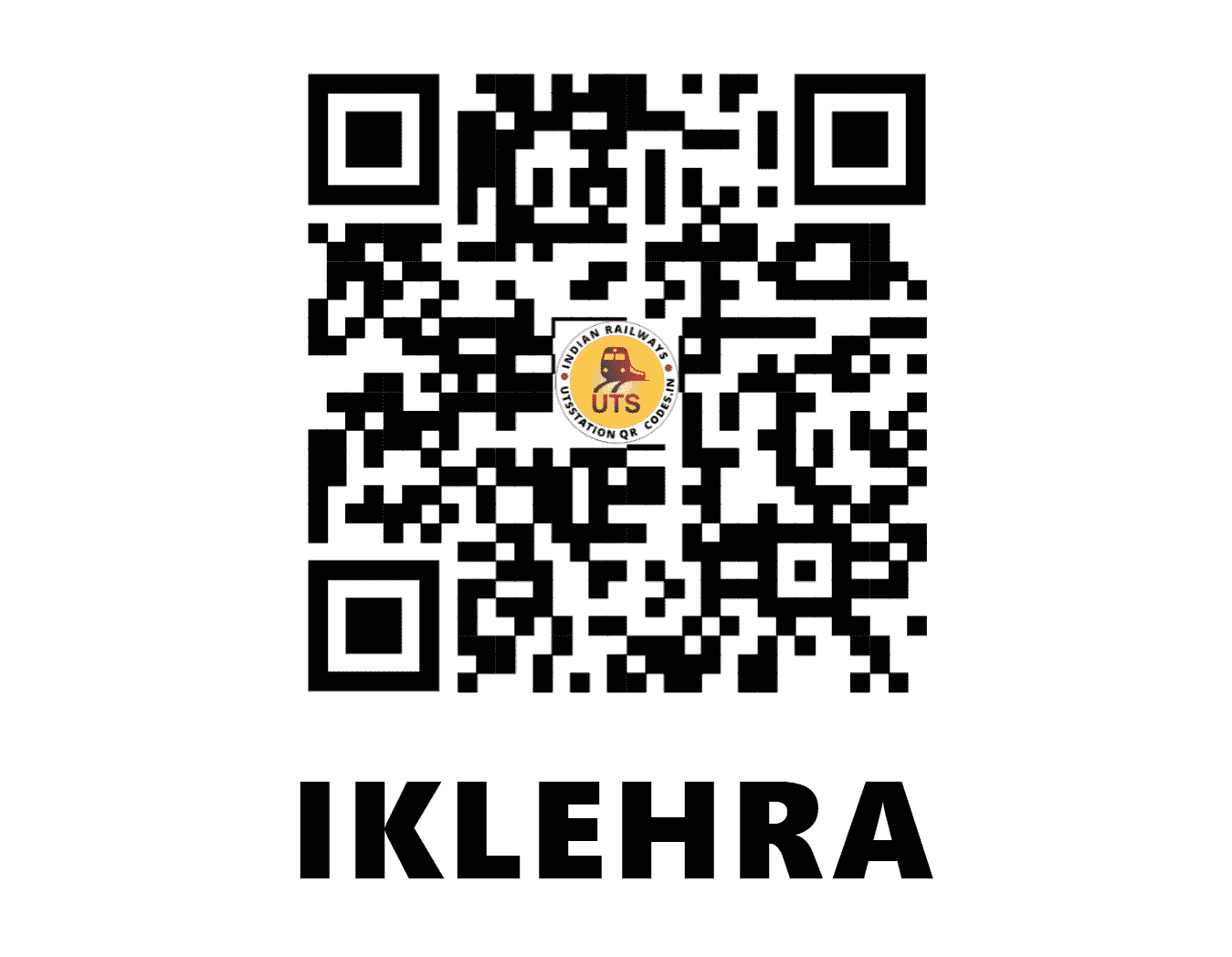 UTS QR Code for IKLEHRA - IKR - CR (MADHYA PRADESH)